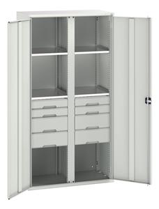Bott Verso Basic Tool Cupboards Cupboard with shelves Verso 1050x550x2000H Partition Cupboard 8 Drawer 4 Shelf
